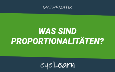 Was sind Proportionalitäten?