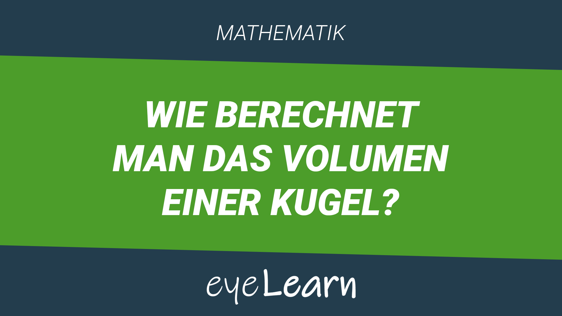 Wie Berechnet Man Das Volumen Einer Kugel
