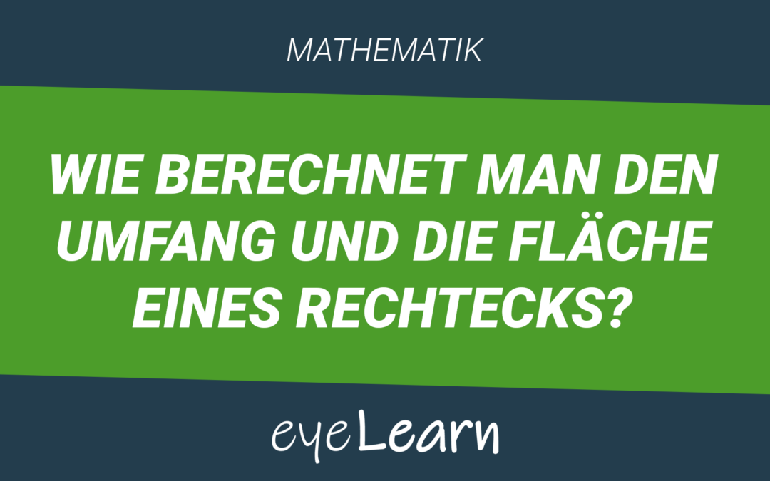Wie berechnet man den Umfang und die Fläche eines Rechtecks?