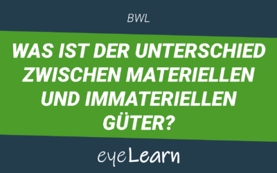 Was ist der Unterschied von materiellen und immateriellen Güter?