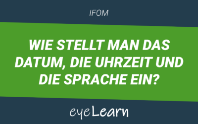 Wie stellt man das Datum, die Uhrzeit und die Sprache ein?