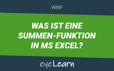 Was ist eine SUMMEN-Funktion in MS Excel?