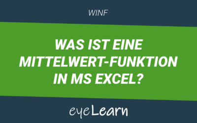 Was ist eine MITTELWERT-Funktion in MS Excel?